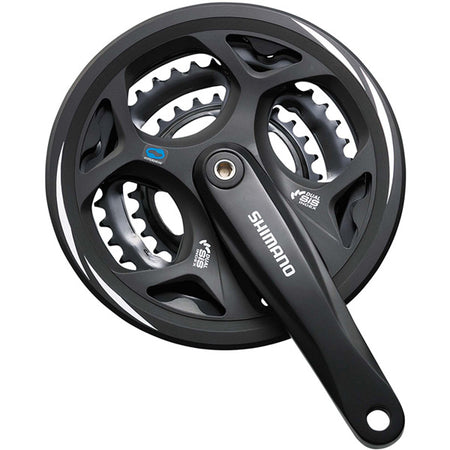 Shimano FC-M311 Altus square taper chainset, 48/38/28T, with chainguard, 175 mm