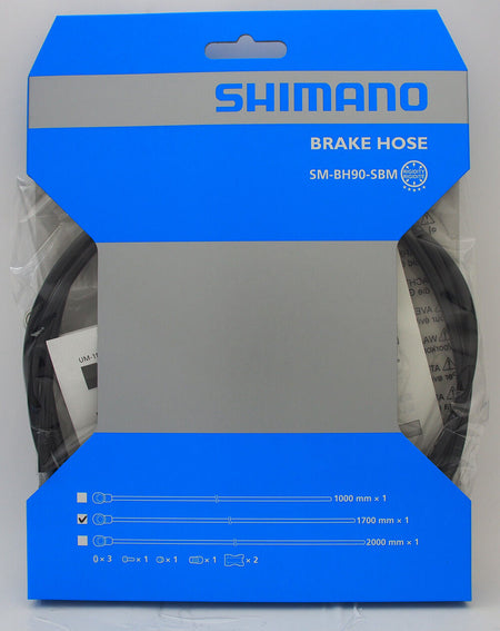 SM-BH90 disc brake hose ZEE M640, straight banjo, 1700 mm, black