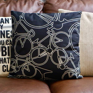 EllieBeanPrints GLOW BIKES ROAD BIKE CYCLING CUSHION COVER