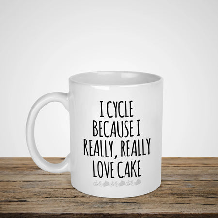 EllieBeanPrints I cycle because I really love bikes mug