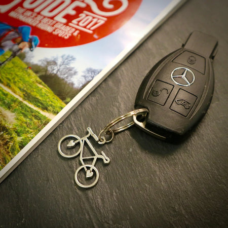 EllieBeanPrints TIBETAN SILVER LOVE BIKE KEYRING