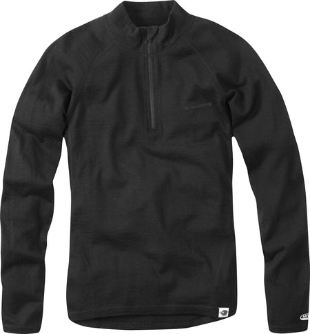 Isoler Merino women's zip-neck baselayer, black