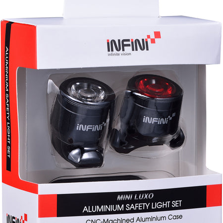 INFINI - Mini-Luxo USB front and rear lightset, black - £49.99