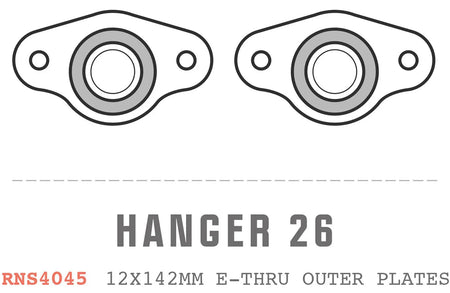Saracen Hanger 26 fits: Carbon 12x142mm E-Thru outer plates