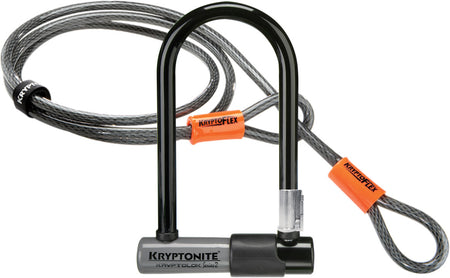 Kryptonite - KryptoLok Series 2 Mini U-lock with FlexFrame bracket