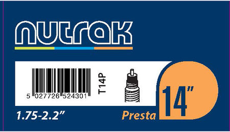 Nutrak 14" 1.75-2.2" Presta Inner Tube