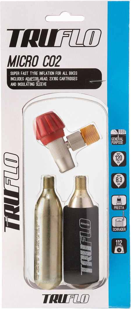 Truflo - Micro CO2 pump - including 2 x 16 g cartridges