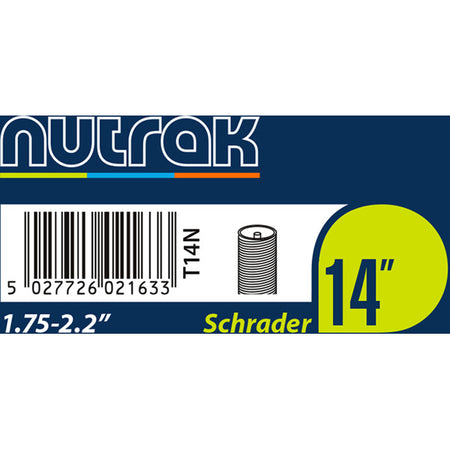 Nutrak - 14 x 1.75 - 2.2 inch Schrader inner tube