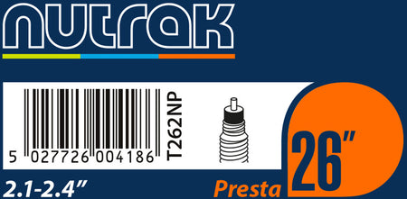 Nutrak - 26 x 2.1 - 2.4 inch Presta inner tube 54/61