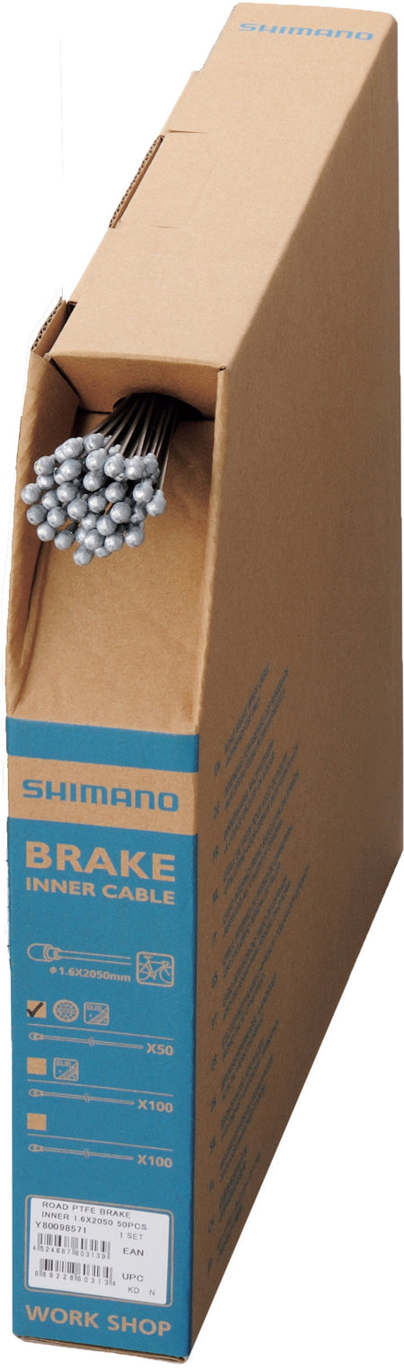 Shimano - Road stainless steel brake inner wire, 1.6 x 2050